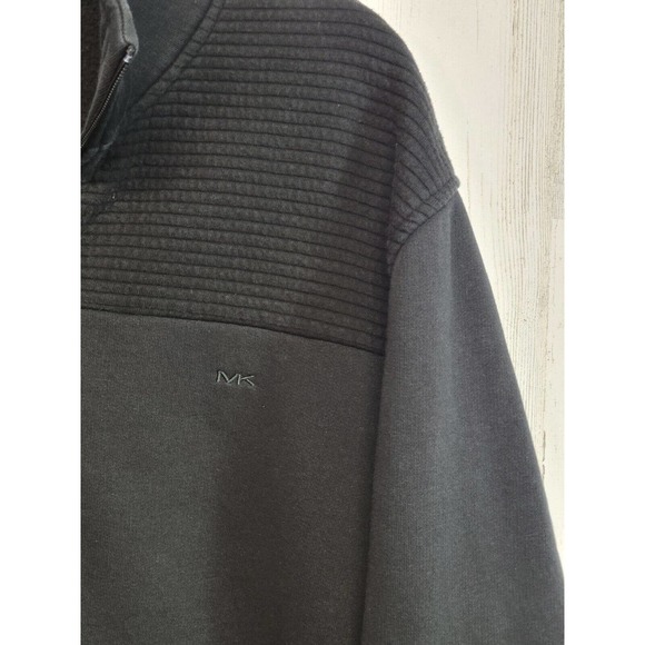 Michael Kors Sweater Men Large Black Full Zip Casual Classic Normcore Dadcore - Picture 5 of 11